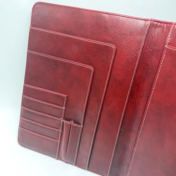 Franklin Covey Faux Leather Padfolio Dark Red Burgundy Portfolio Planner Cover - Picture 5 of 8